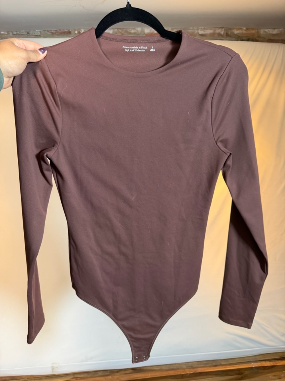 Abercrombie & Fitch Women’s Long-Sleeve Bodysuit - Plum